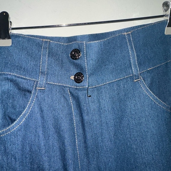 NWOT Two Tone Denim Statement Pants Size Medium - Picture 7 of 10